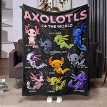 Axolotl-Muster, weiche Kuscheldecke, 150 x 200 cm
