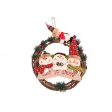 Guirlanda de Natal artificial de rattan de 30 cm (12 polegadas)