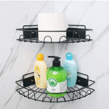 Étagère de douche d'angle, organisateur de salle de bain 2 pièces