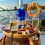 Wooden Folding Wine Table with Cheese & Fruit Compartments 1