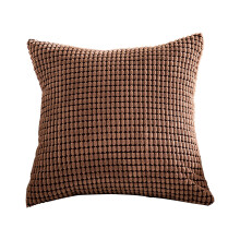 Ensemble de 2 housses de coussin en velours côtelé, polyester, fermeture enveloppe