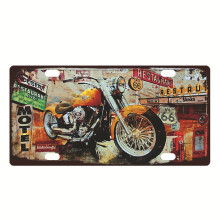 Plaque de fer décorative murale vintage américaine (12 x 6 pouces)
