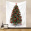 Tapeçaria de parede com árvore de Natal verde, 150 x 130 cm 1