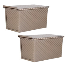2-Pack Carbon Steel Loaf Pan with Lid