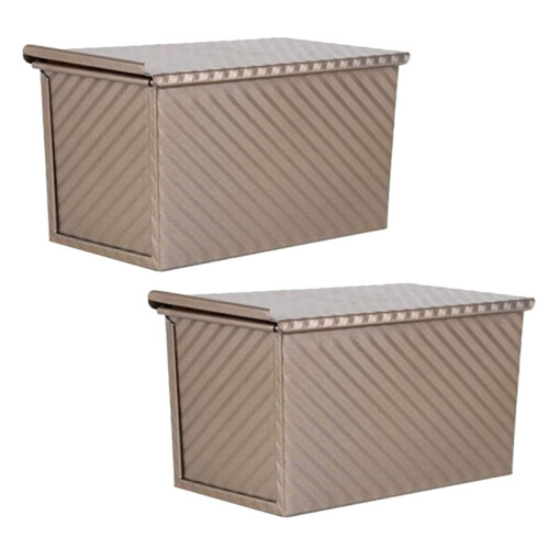 2-Pack Carbon Steel Loaf Pan with Lid