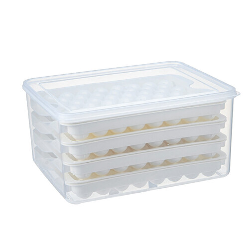 Round Silicone Ice Cube Tray with Lid – 53 Spherical Cubes
