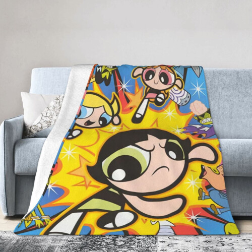 Manta de lã das Meninas Superpoderosas, 152 x 127 cm (60 x 50 polegadas)