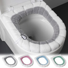 Soft Thick Washable Toilet Seat Cover – Grey, Universal