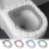 Soft Thick Washable Toilet Seat Cover – Grey, Universal 1