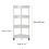 Storage Shelf Box Organizer Plastic 4-Tier Rolling Cart 5