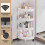 Storage Shelf Box Organizer Plastic 4-Tier Rolling Cart 3