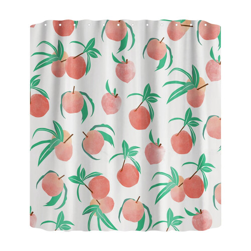 Fruit Print Shower Curtain70x70in, Waterproof Polyester