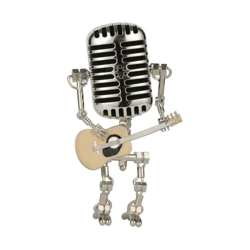 Vintage Microphone Robot Desk Lamp, Metal Table Light