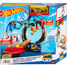 Hot Wheels City Netflix Let's Race Bat Loop Attack Car Trackset