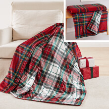 Dwustronny koc Spencer Plaid 68x68 cali
