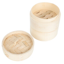 Cuiseur vapeur en bambou avec couvercle, 11 cm