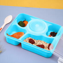 5-komorowy, szczelny plastikowy lunchbox z pokrywką na zupę