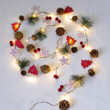 Pendentif renne de Noël en laine d'agneau tricotée (1 pièce)