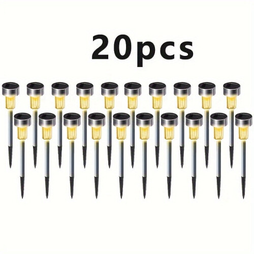 20-Piece Solar Landscape Lights Outdoor Waterproof