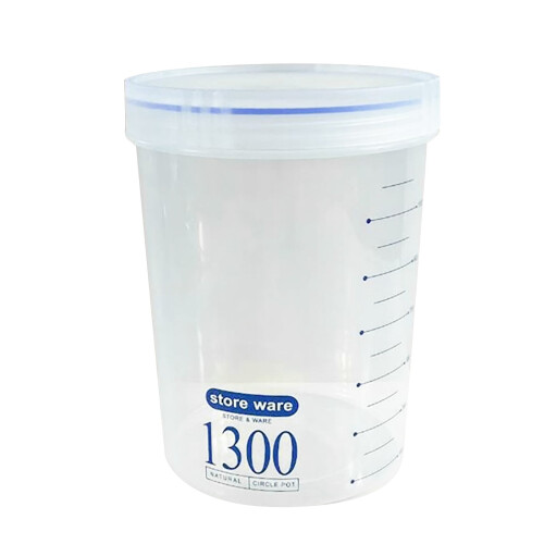 Lata de plástico transparente para almacenar alimentos, 700 ml.