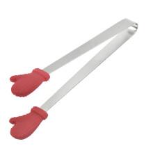 Pince de cuisine en silicone avec manche en acier inoxydable 13,5 cm
