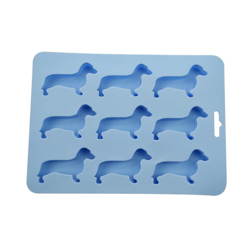 Moule à glaçons en silicone en forme de teckel – 9 pièces