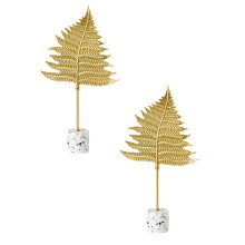 Meuble TV Xubond pour salon, orné de feuilles d'or sur fer forgé.