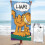 Serviette de plage en microfibre Garfield 80 x 160 cm 1