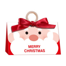 Boîte cadeau de bonbons de Noël rouge – 17 x 10 x 4 cm, en carton avec