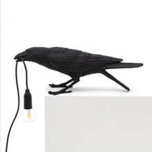 Seletti Bird fali lámpa – modern gyanta dizájn, fekete és