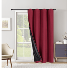 Panneau de rideau occultant extra large avec doublure noire 54x