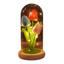 Veilleuse Tulipes, lampe florale artisanale pour chambre