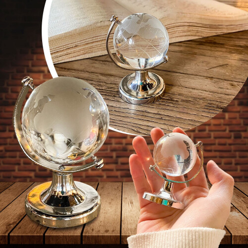Kristallen minibol display set met standaard (2 stuks) 2