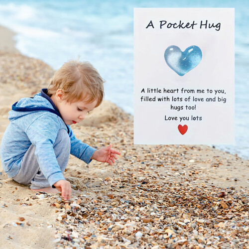Σετ ευχετήριων καρτών Pocket Hug Heart – Μπλε 1