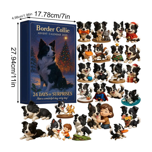 Calendar de Advent cu tematică de câini – 24Ornamente Acrylic 1