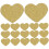 Pacote com 100 Confetes de Glitter em Formato de Coração Dourado 4