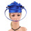 Fascia per capelli blu da donna, ideale per il tea party. 5