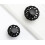 Black Round Cabinet Knob Handle 4 Pack 35 x 36 mm 3