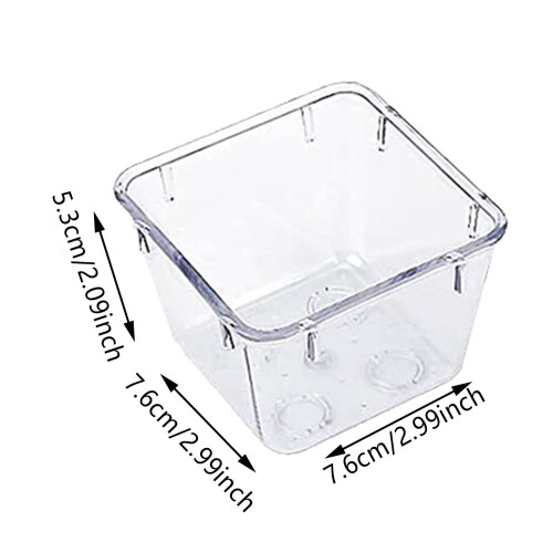 Set organizator sertare plastic transparent, 4 dimensiuni 1