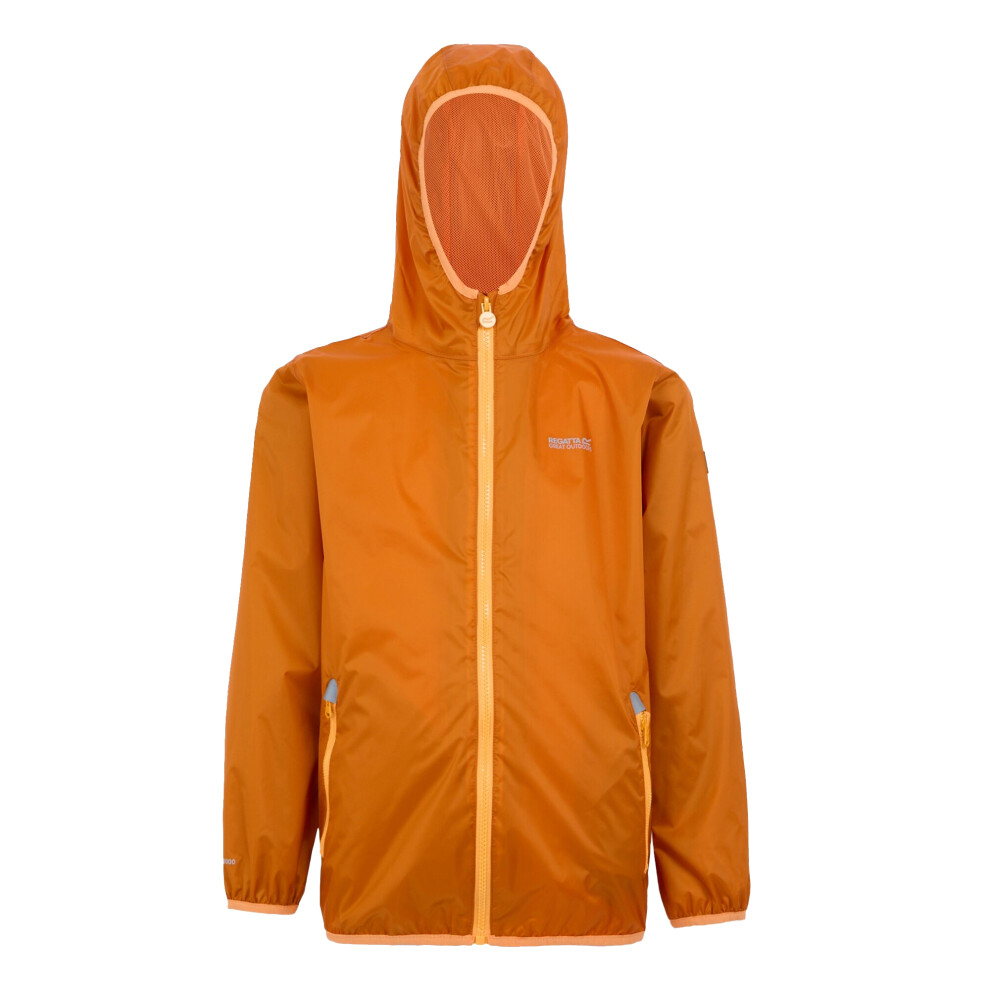 Regatta (11-12 Years, Fox/Bright Marigold) Great Outdoors Childrens/Kids Lever Ii Packaway Rain Jacket Multicoloured