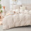 Beige seersucker twin comforter set 5 pieces 2