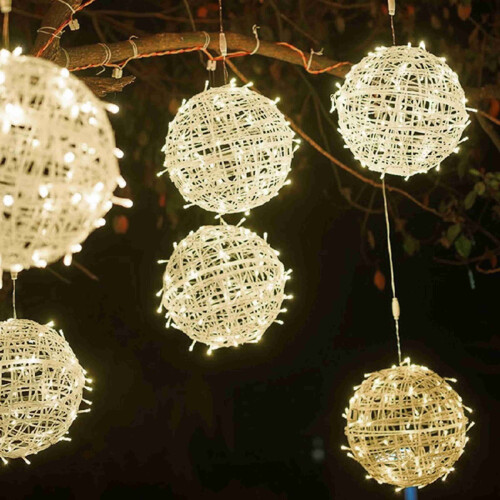 Solar-Hängebaumlichter, wasserdicht, Kugeldesign, 1 Stück 1