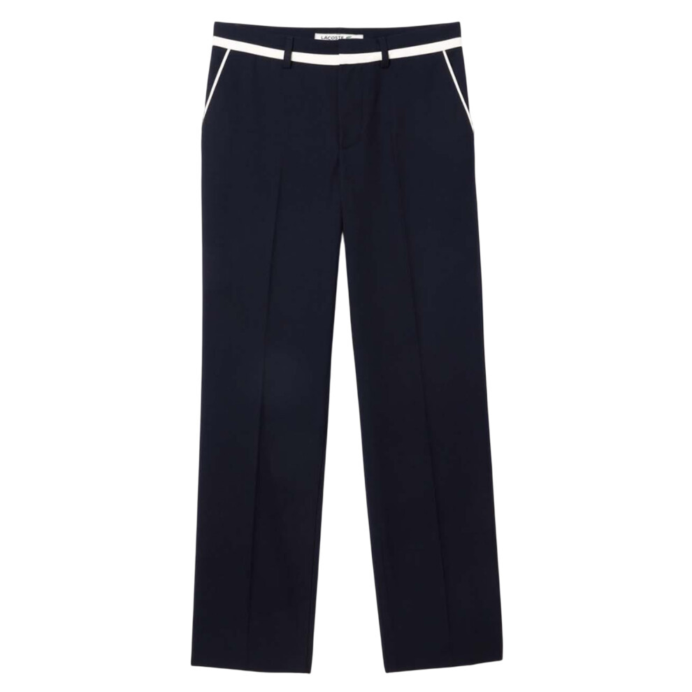 Lacoste (38R, ) Mens Badge Straight Suit Trousers Blue