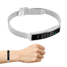 OM6626B Smart-Armband 18mAh Silber BT 5.3 OneSize