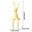 Easter Bunny Figurines Flocked Resin 2 pcs 7