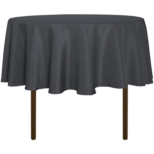 Sort rund dug 90 tommer polyester vaskbar