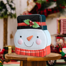 Boîte à biscuits de Noël en métal, 6 pièces