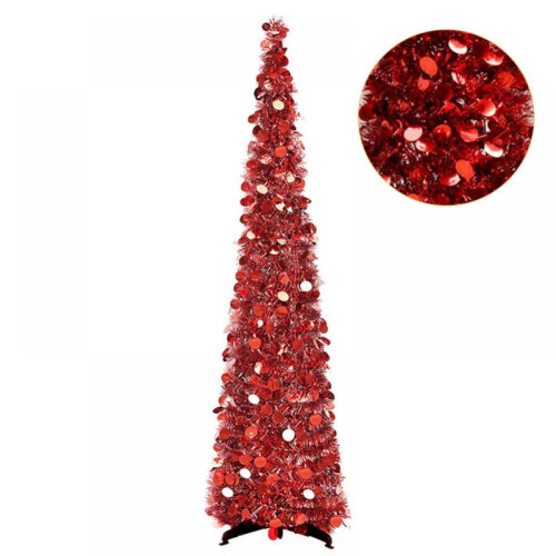 5ft Shiny Sequin Artificial Christmas Tree with Stand
