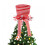 Black Christmas Tree Topper Hat with Red Plaid Bow 1