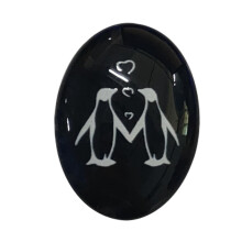 Carte de vœux de Noël avec motif pingouin en résine (1 pièce)